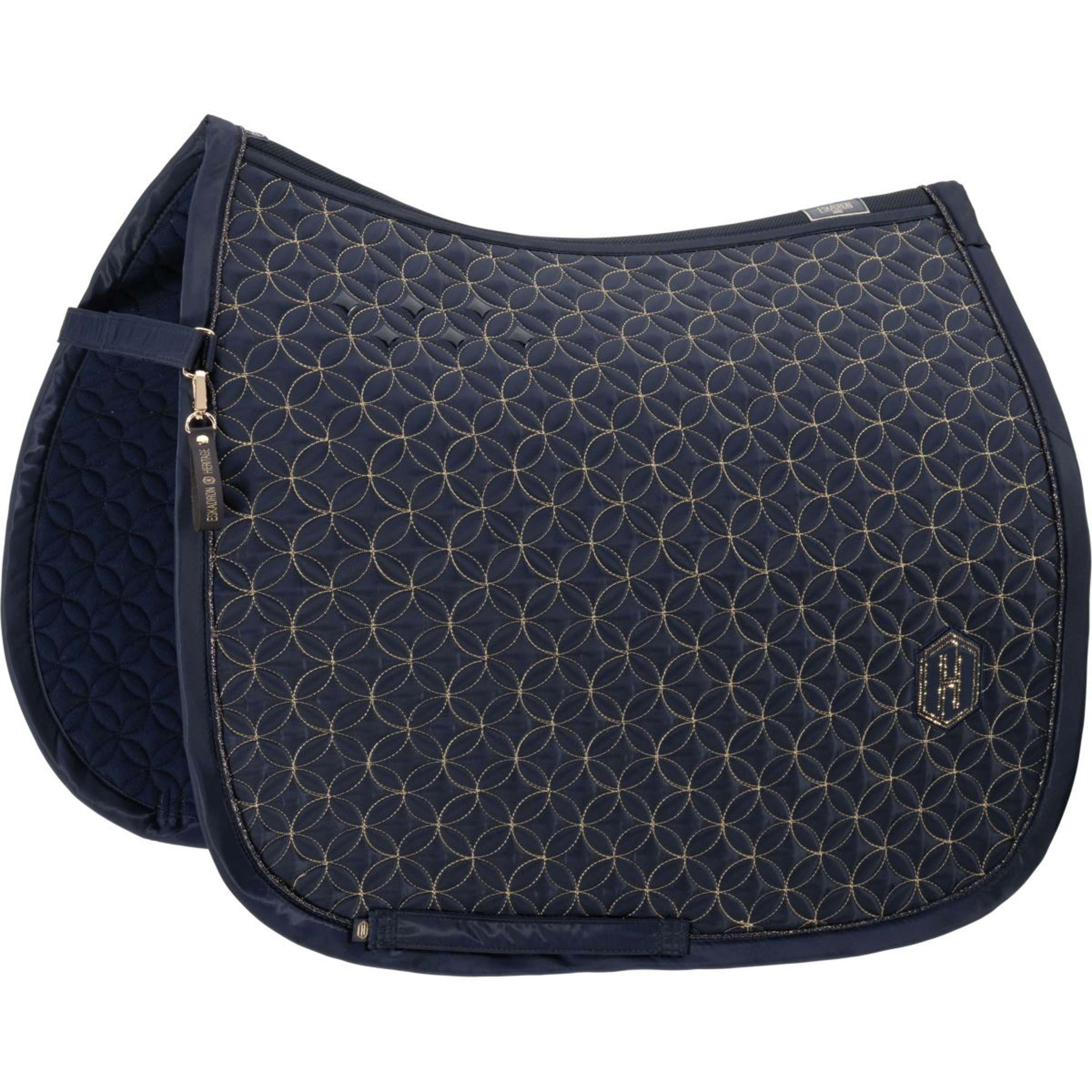Eskadron Zadeldekje Heritage Highgloss Contrast Dressuur Navy