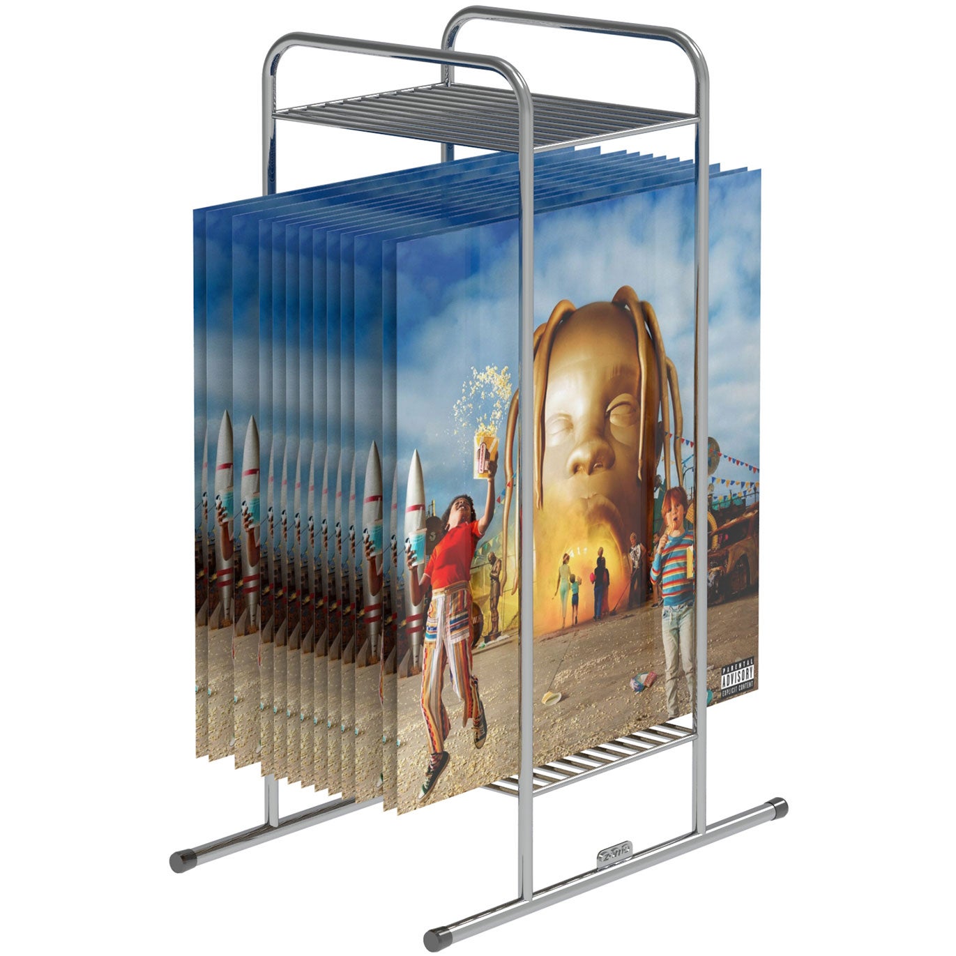 Zomo VS-Rack Vinya 50 Chrome vinylhouder (voor 50 platen)