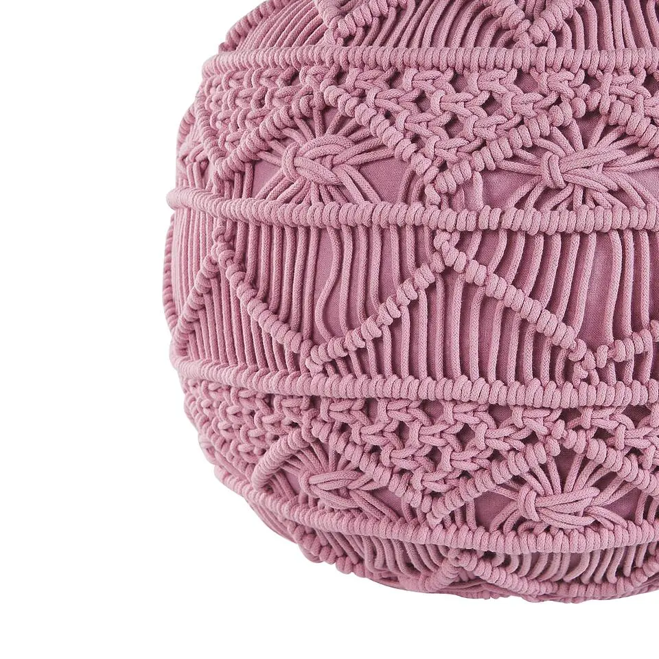 KAYSERI - Poef - Roze - 40 cm - Katoen