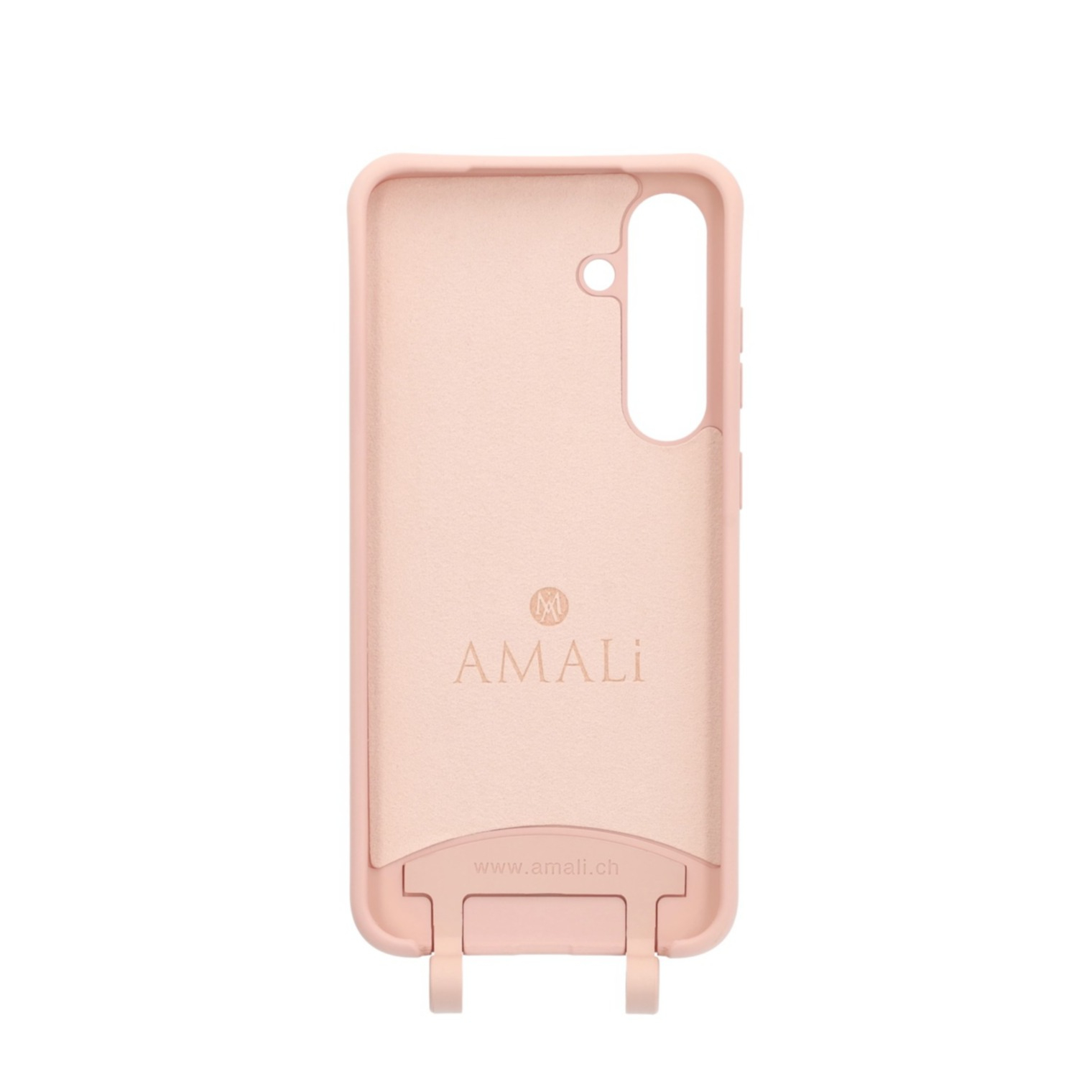 Samsung Galaxy S24 Handy Hülle Elegantes Case mit abnehmbarem Necklace Adapter - Pink / Silver