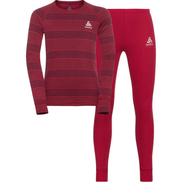 Ensemble thermique ODLO ACTIVE WARM ECO SET LONG KIDS DEEP CLARET - DARK SAPPHIRE