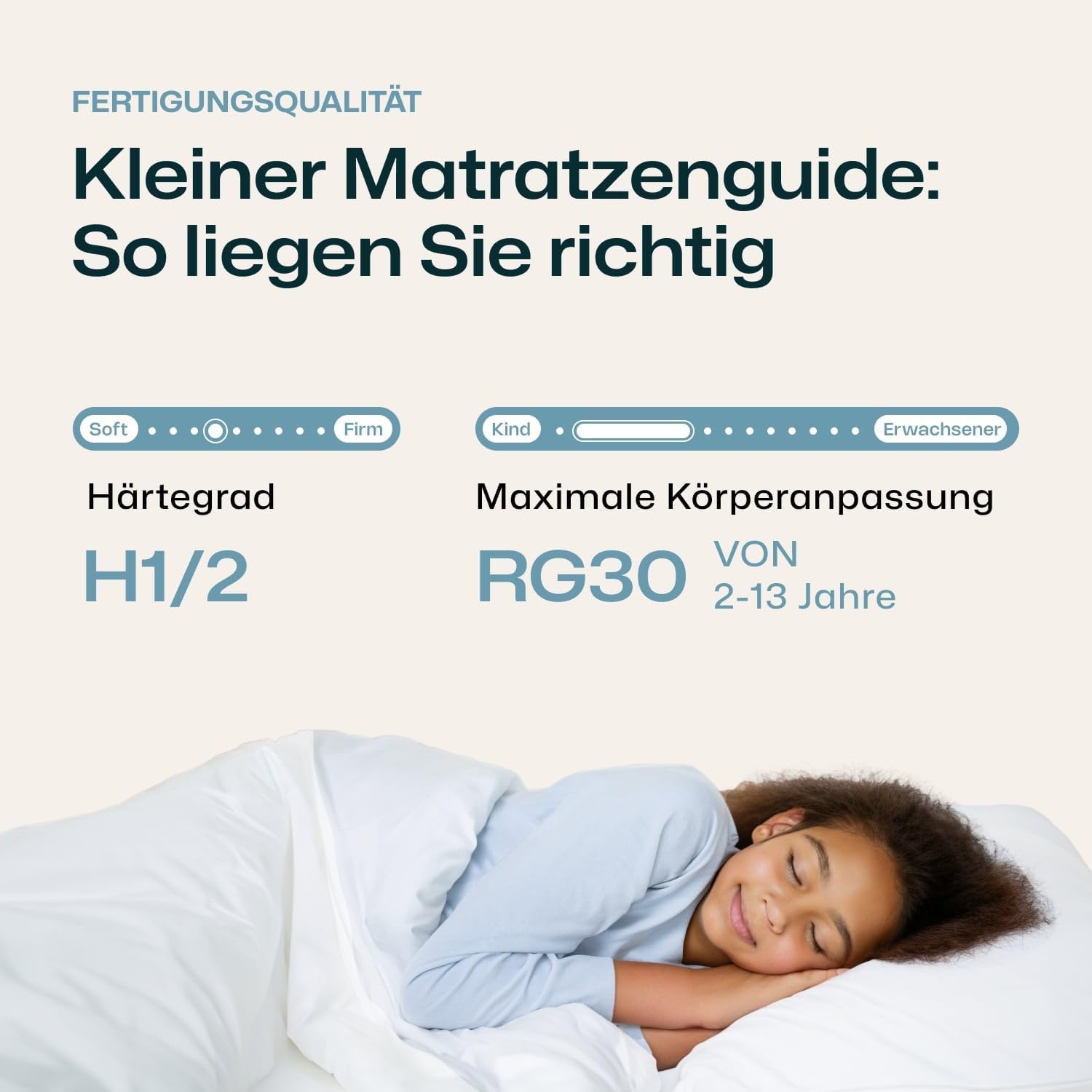 RAVENSBERGER Kinder- und Jugendmatratze Softwelle - Härtegrad H1/H2, weich - 80 x 200 cm, Höhe 16 cm - 7-Zonen Kaltschaummatratze mit RAVOTEX Funktionsbezug, allergikerfreundlich