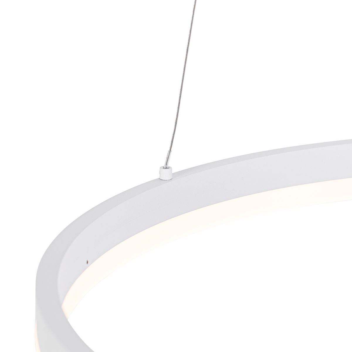 Design hanglamp wit 60 cm incl. LED 3-staps dimbaar - Anello