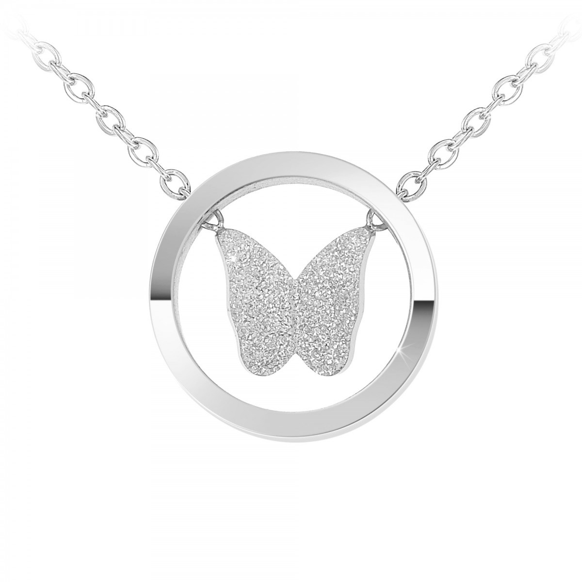 Collier papillon SC Crystal orné de Cristaux scintillants