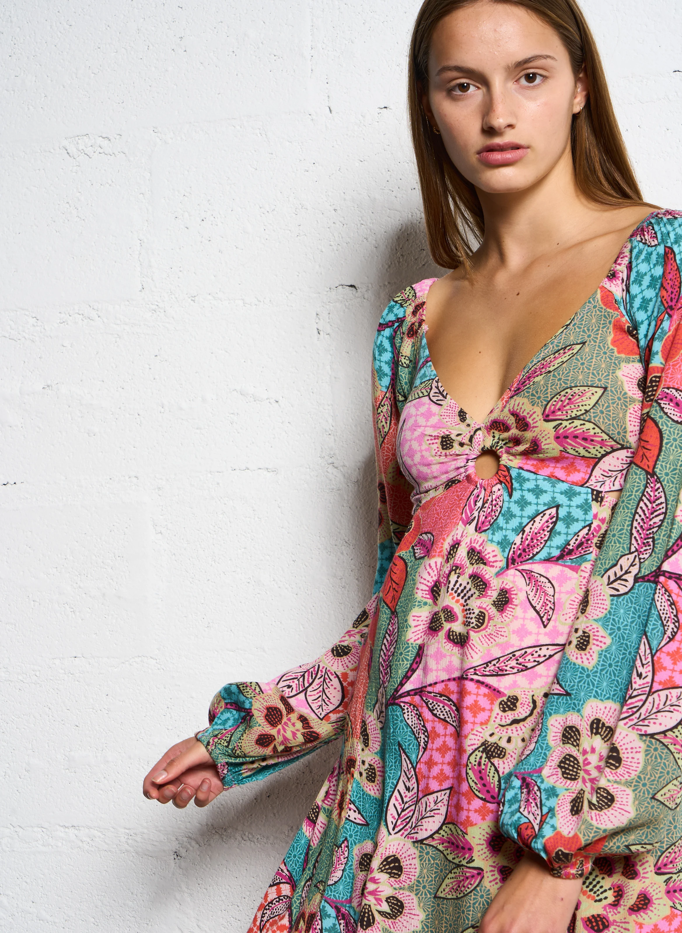 LAST CALL - Robe ajustée longue imprimée s | Multicolore