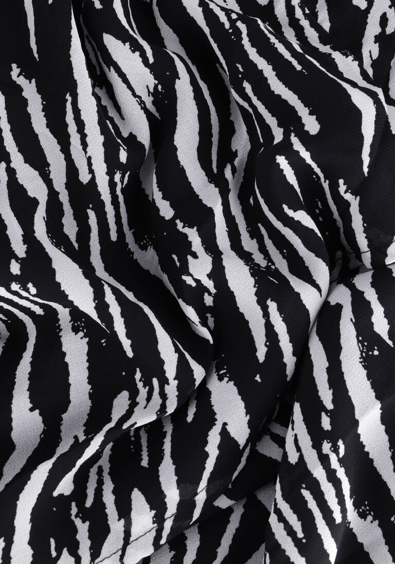 COLOURFUL REBEL zwarte colourful rebel maxi jurk felin zebra maxi wrap dress