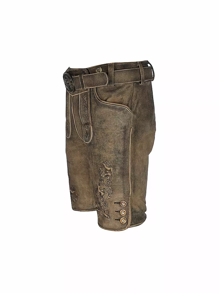 GWEIH & SILK Lederhose JULIAN braun