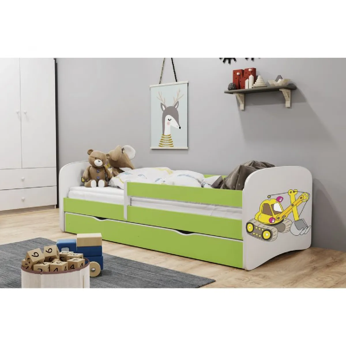 Lit Babydreams pelle - Vert