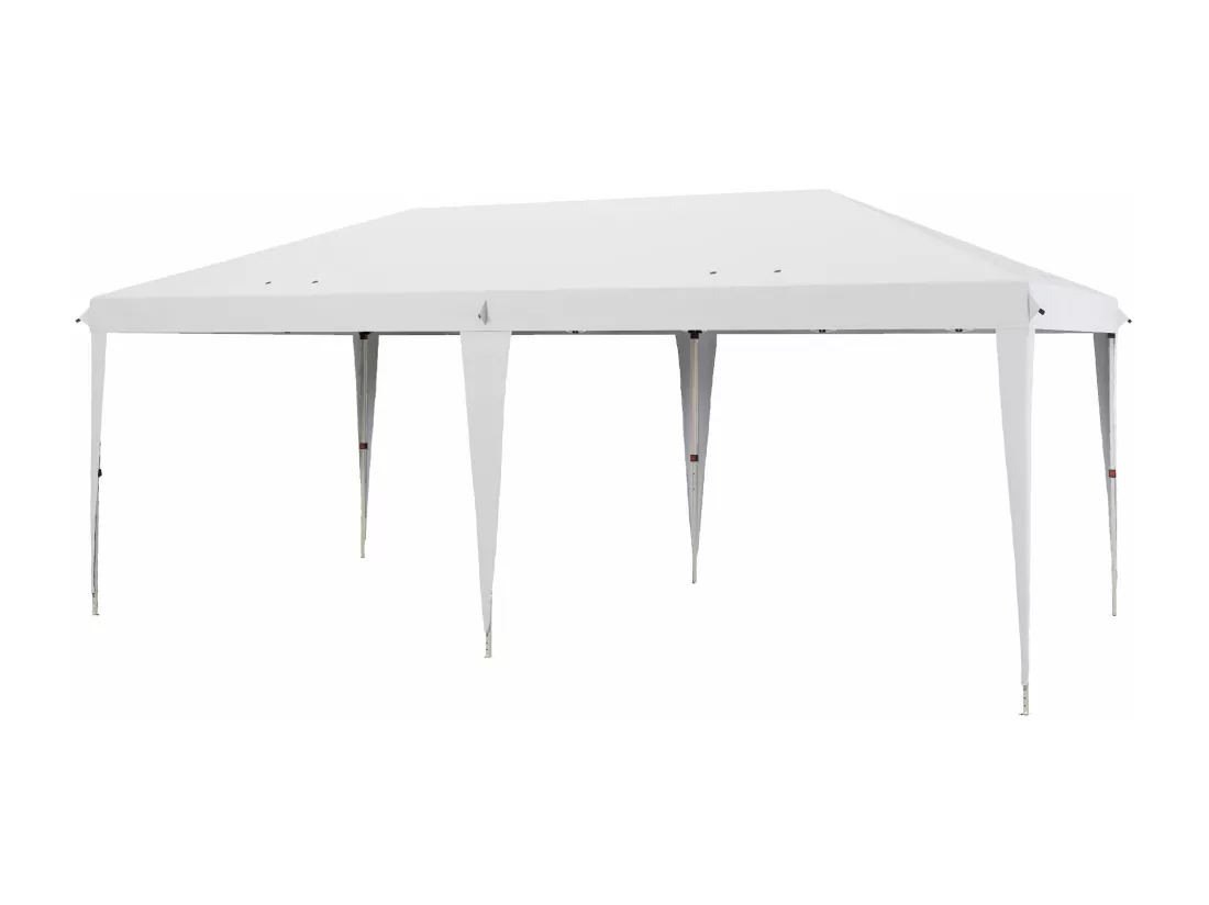 Tonnelle barnum de jardin pop-up pliant 5,85L x 2,95l x 2,7H m sac inclus acier époxy oxford haute densité blanc