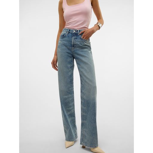 Vero Moda Tessa Wide Jeans, Light Blue Denim, W32/L32