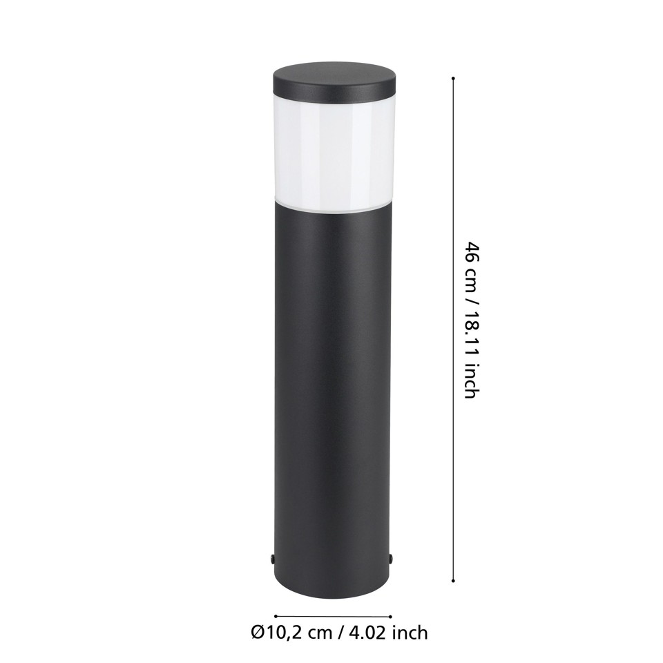 EGLO - Basalgo-Z udendørs standerlampe sort H45 - RGB + TW - Zigbee, Bluetooth