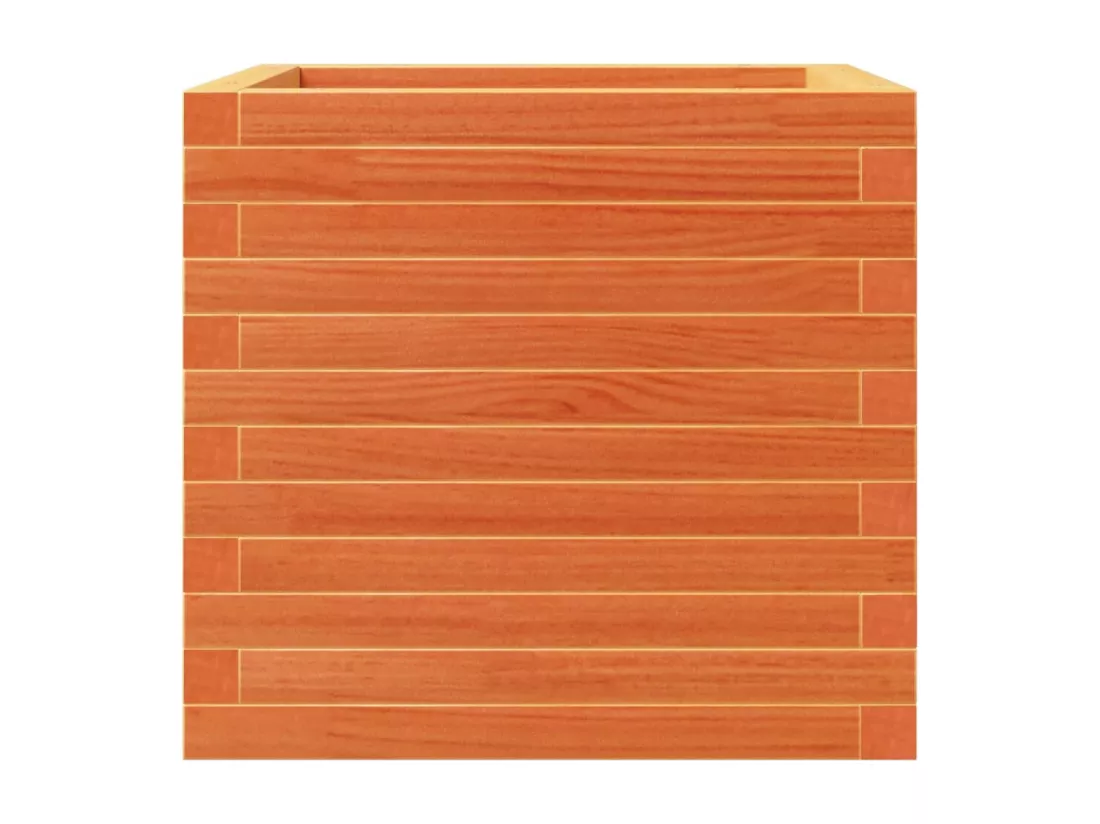 Jardinière bac lit surélevé bois marron 50 x 50 x 46 cm 02_0038460