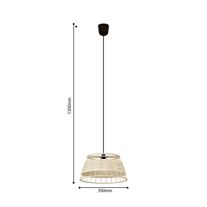 Suspension Bambou Umston Dunalux IP20 E27 40W Ø35 x H.130cm