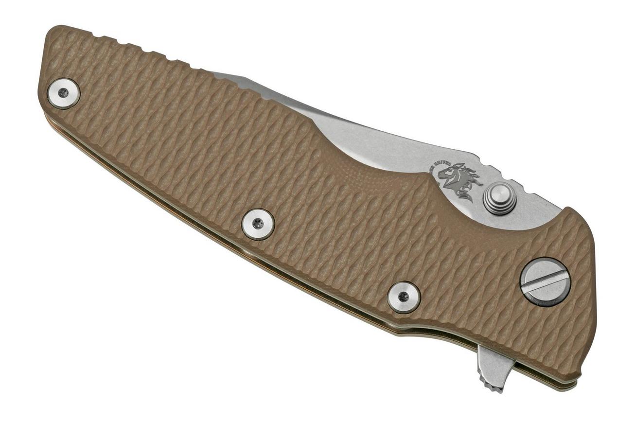 Rick Hinderer Eklipse 3.5” Spearpoint S45VN, Stonewash Bronze, Earth Brown G10, zakmes