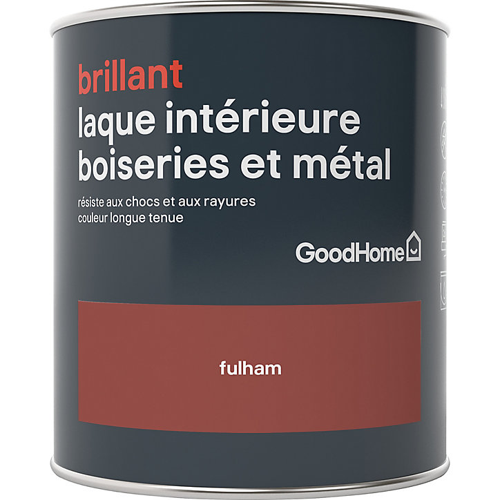 Laque boiseries et métal GoodHome Fulham Brillant 0,75L