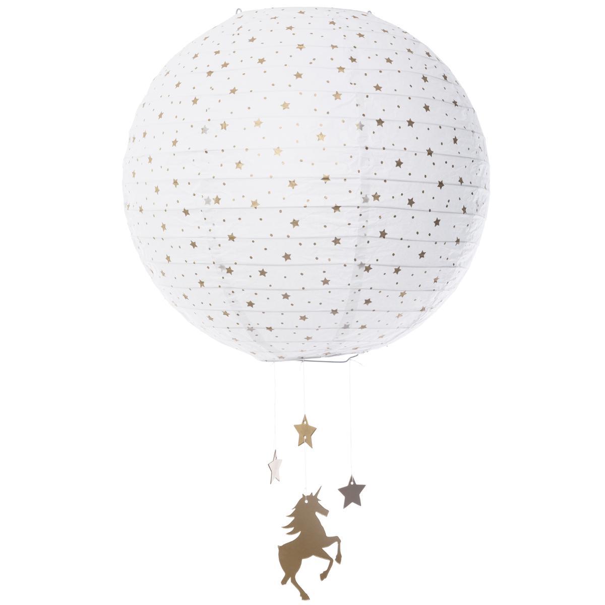 BOULE PAPIER D.35CM LICORNE