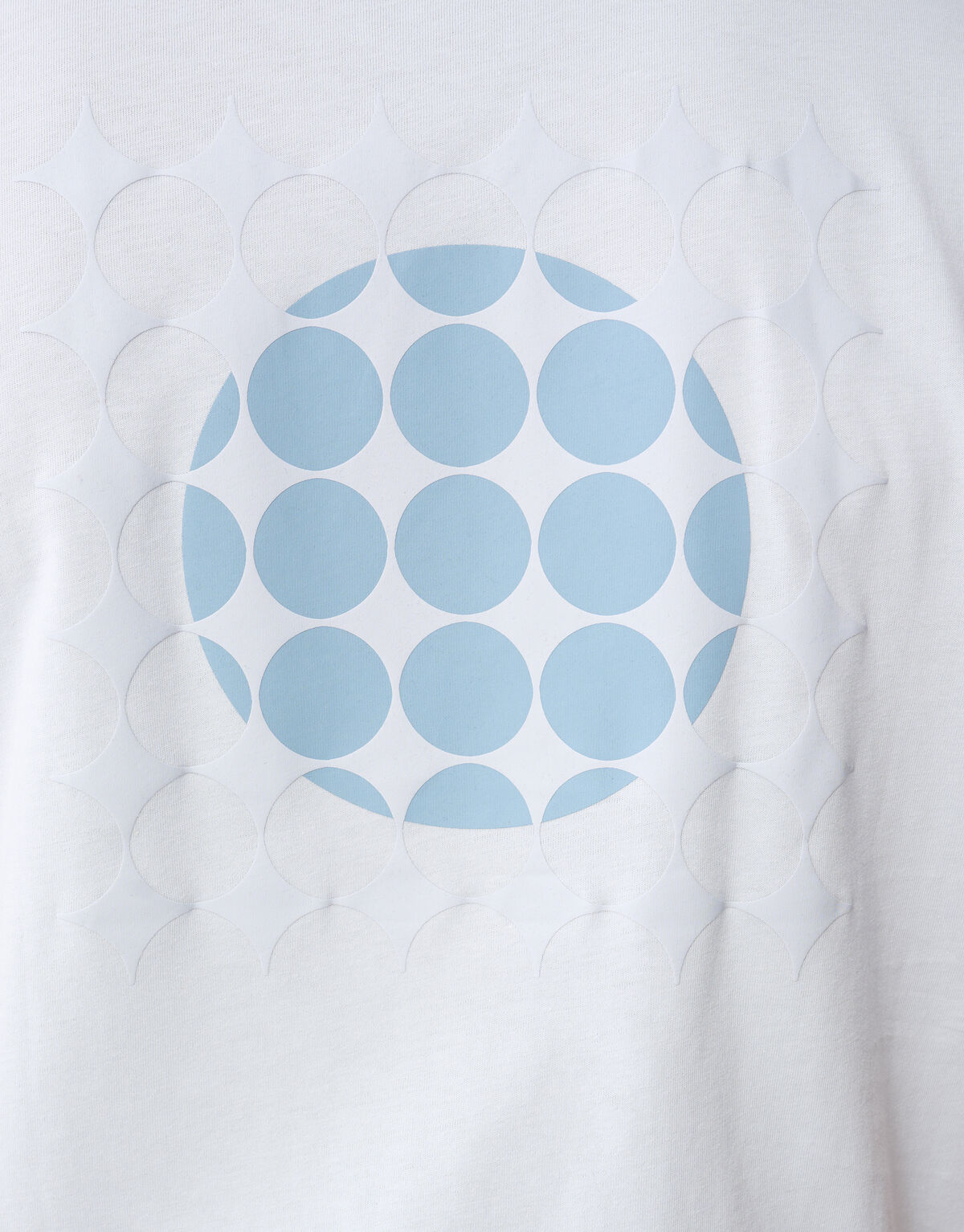 Fading Circle Artwork T-shirt Lichtblauw