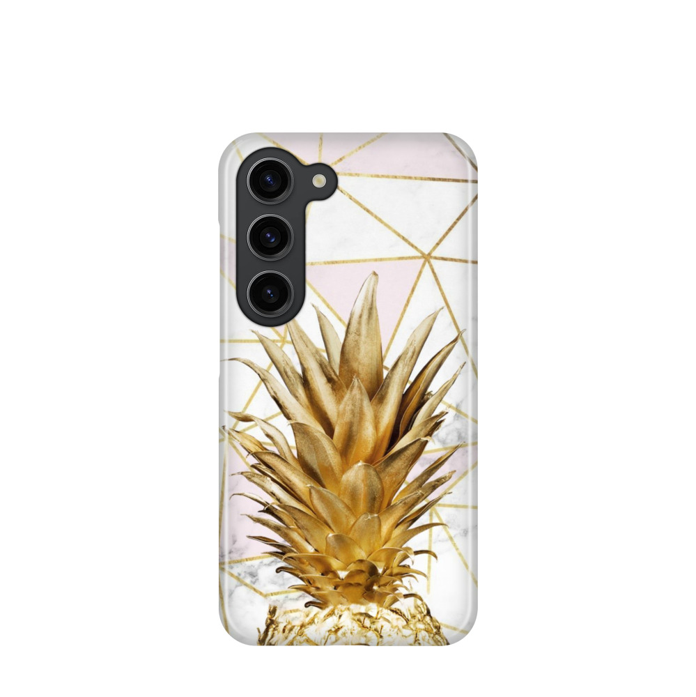 Samsung Galaxy S23 5G Kunststoff Hülle Ananas - Gold