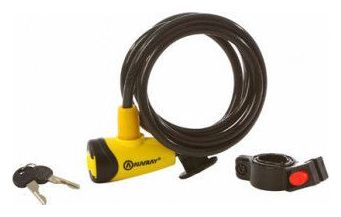 AUVRAY - Cable Antivol Vélo A Clé ø12mm - Longueur 65cm