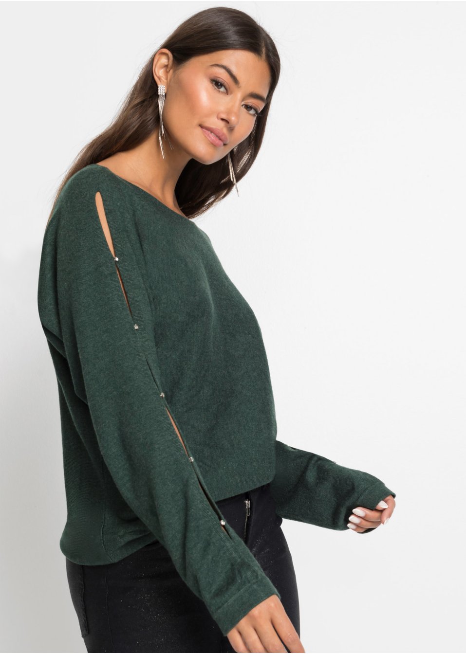 Pull avec éléments décoratifs en viscose