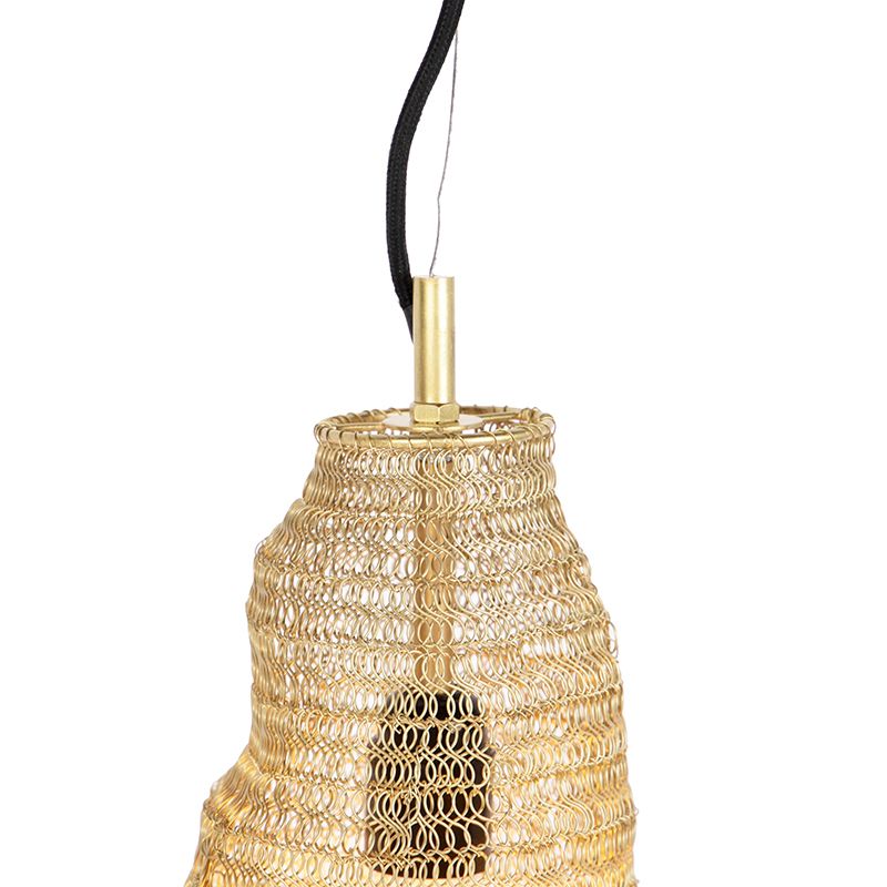 Oosterse hanglamp goud - Nidum Rombo