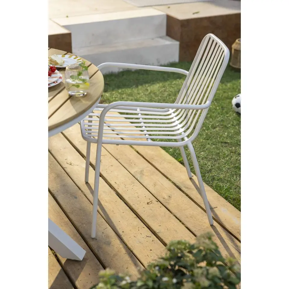 Stapelstoel Vence - metaal/zand - 82x55x62 cm