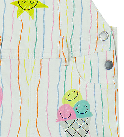 Stella McCartney Kids Latzhosen - Weiß m. Streifen/Eis