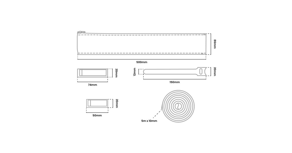 ArozziArozzi Cablekit - White kabelbinder  (Wit)