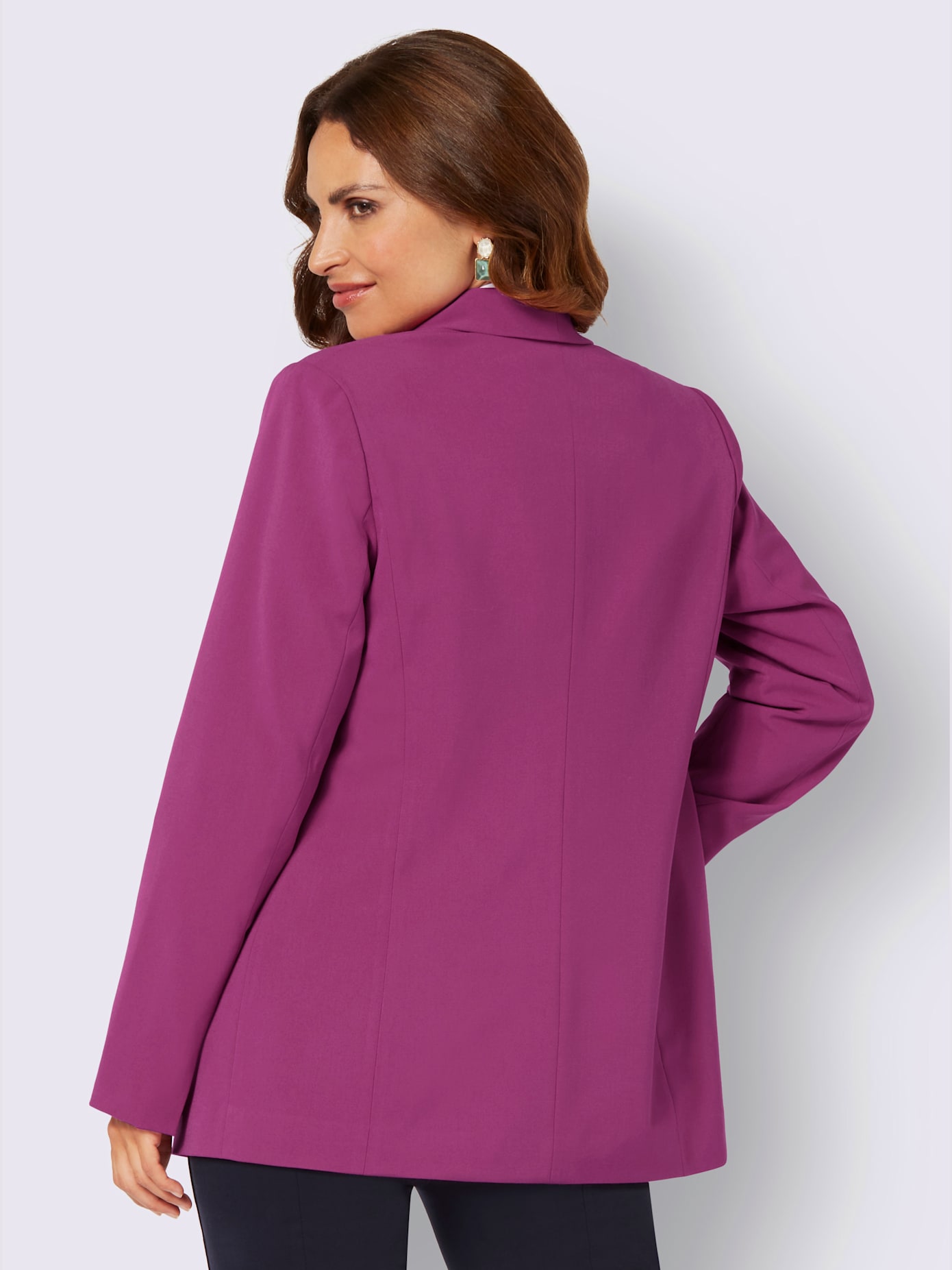 Blazer mélange de matières facile d'entretien