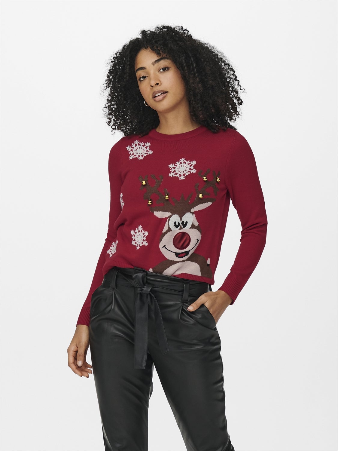 ONLXMAS Strickpullover High Risk Red