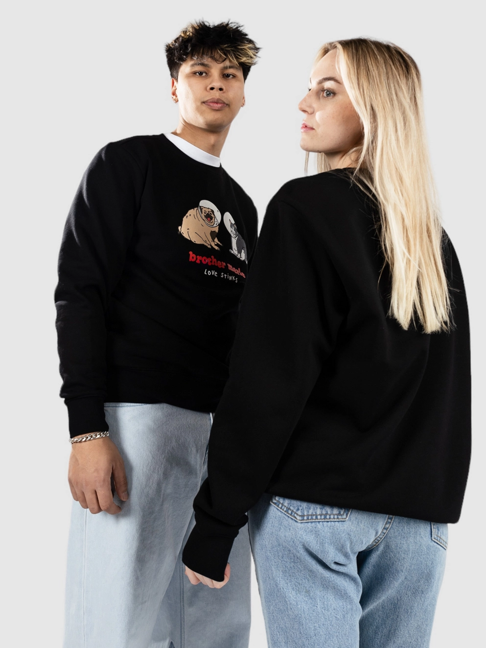 Brother Merle Love Stinks Sweater black