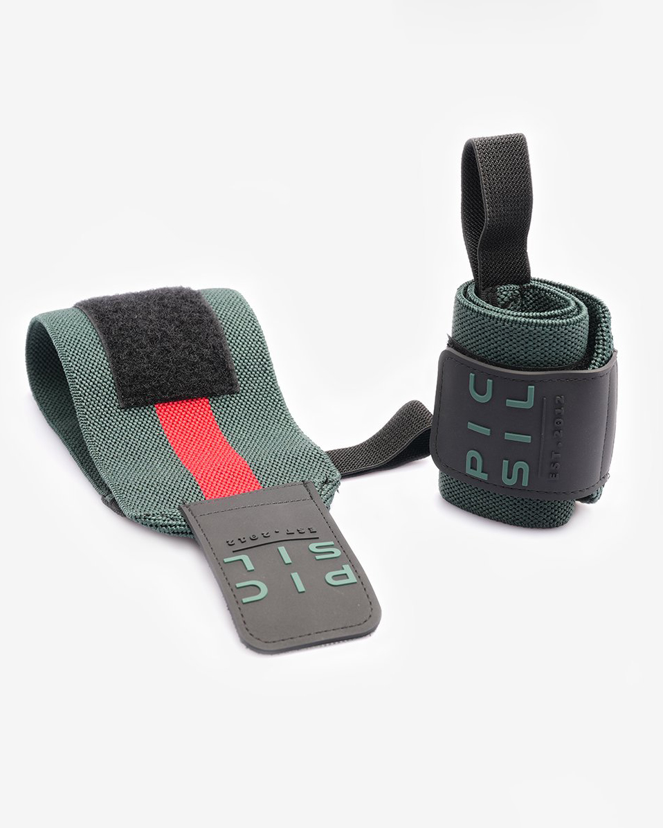 Picsil Wrist Wraps Green Red - One-Size