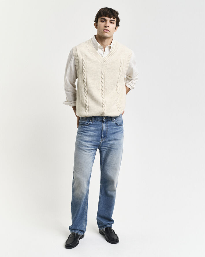 Gant GANT STRAIGHT FIT JEANS Semi light blue vintage