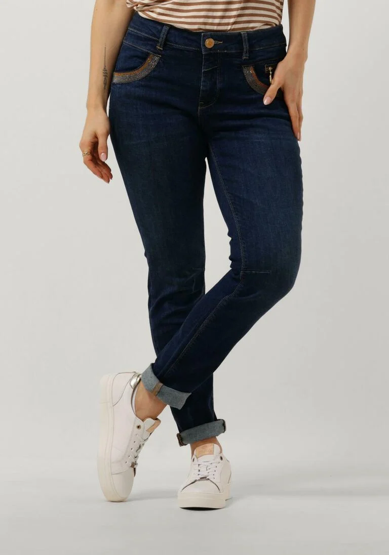 MOS MOSH blauwe mos mosh slim fit jeans naomi shade blue jeans