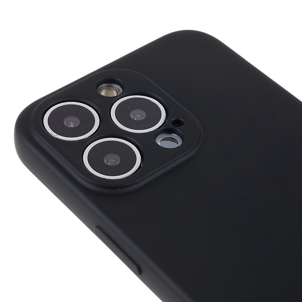 iPhone 13 Pro MagSafe Soft Silikon Case Hülle mit TPU Rahmen - Schwarz