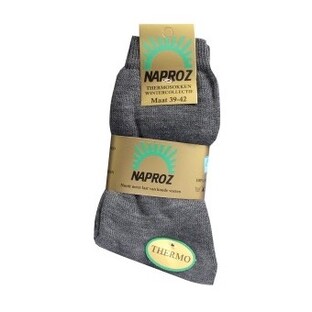 Naproz Thermo Sokken Grijs Maat 43-46 3 Paar 3PR