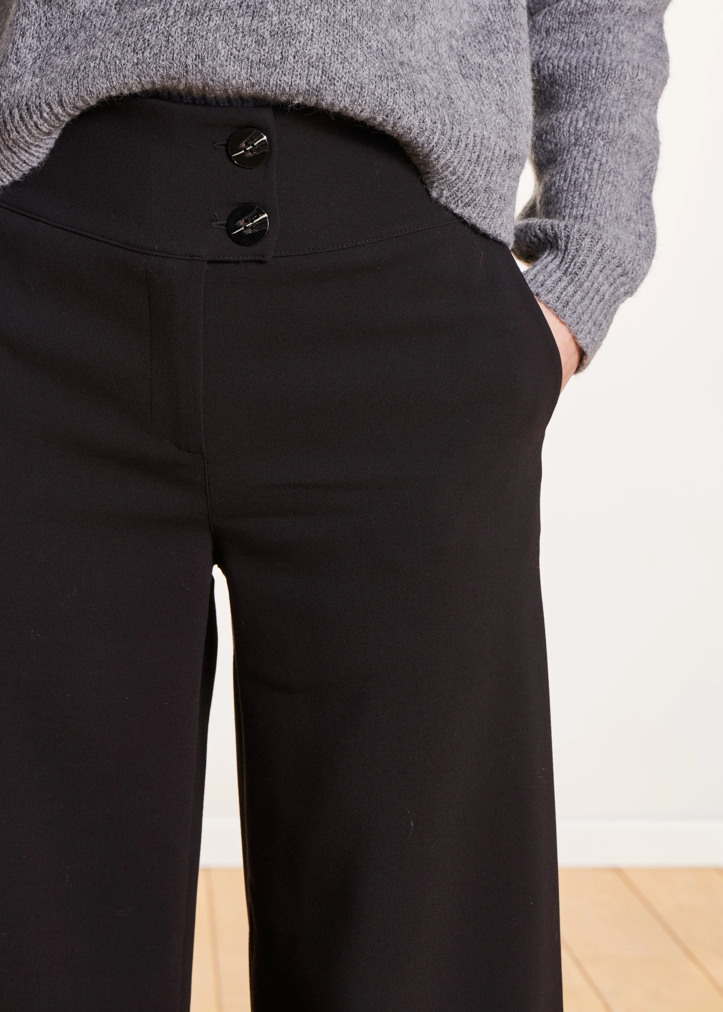 Pantalon large| Noir