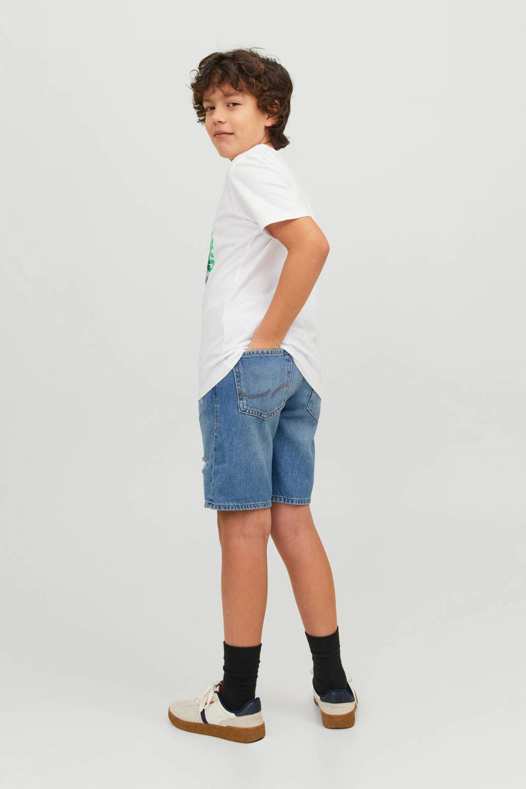 JACK & JONES short JJICHRIS blue denim