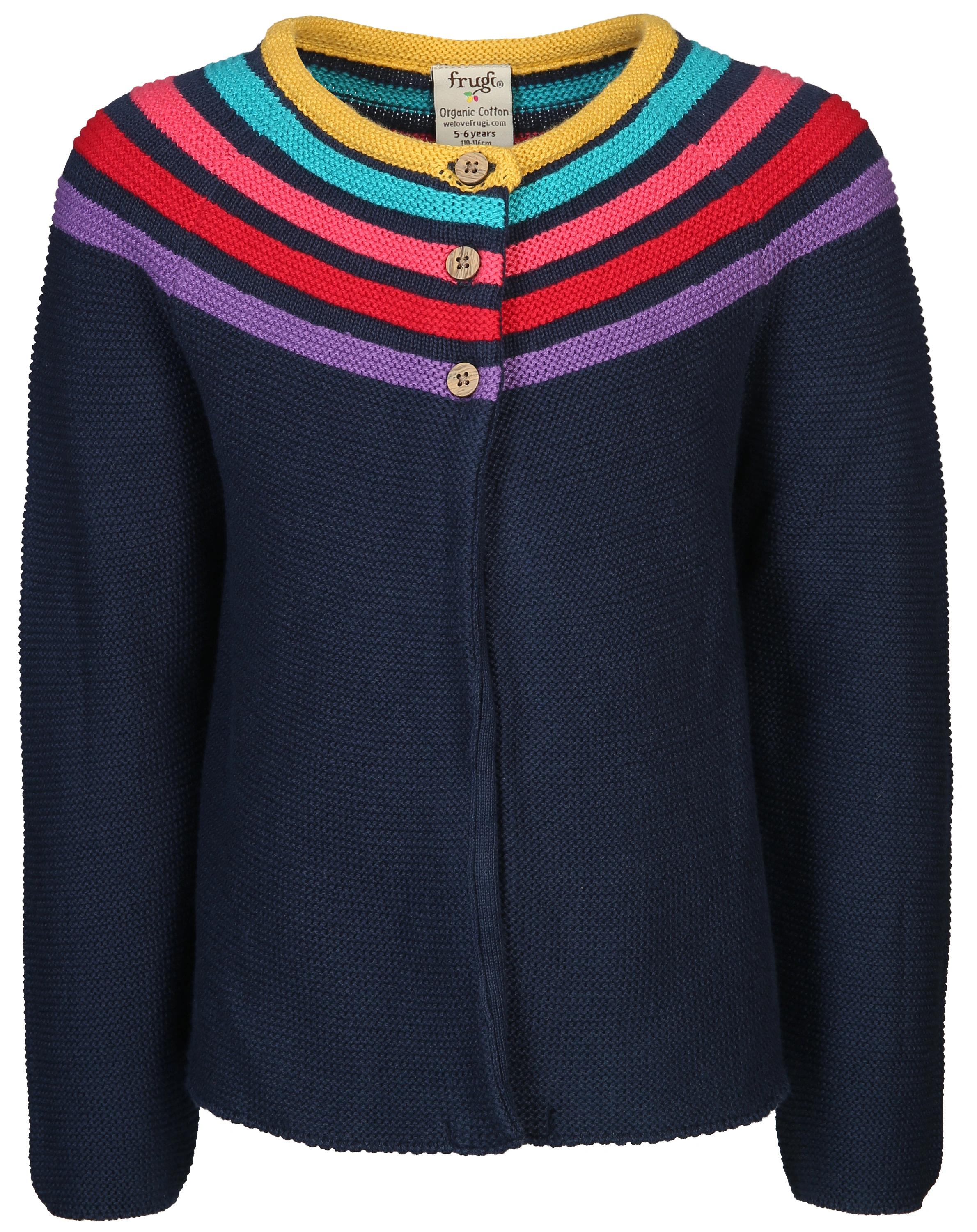 Strickjacke GABBIE - RAINBOW in indigo