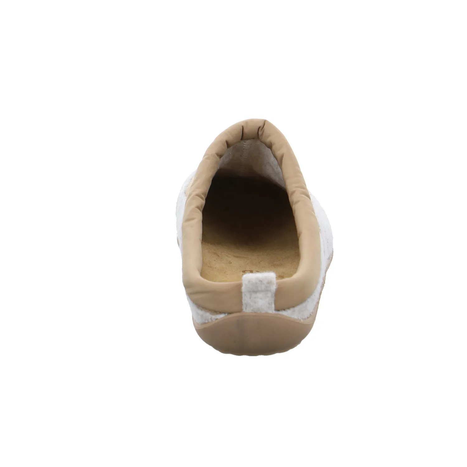 ROHDE Hausschuh Beige Textil  mit Wechselfussbett