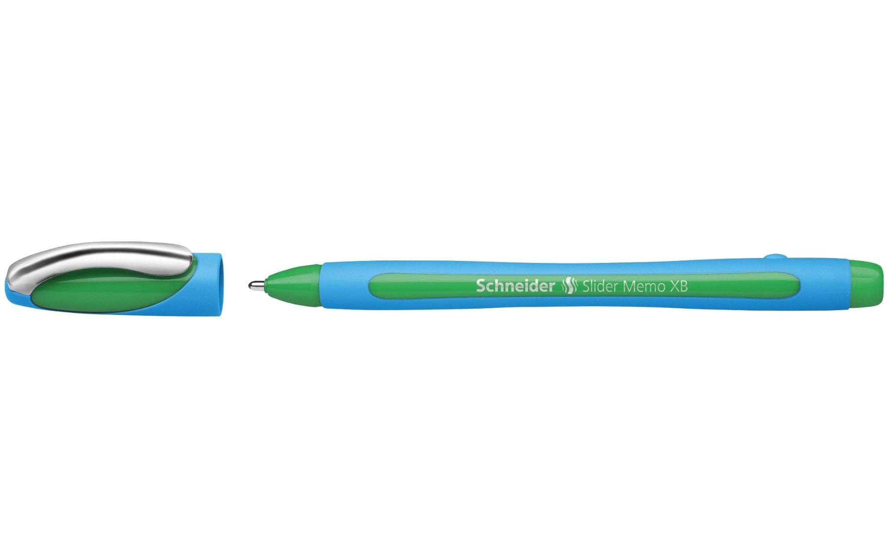 Kugelschreiber Slider Memo Blau/Grün, 1 StückKugelschreiber mit Kappe