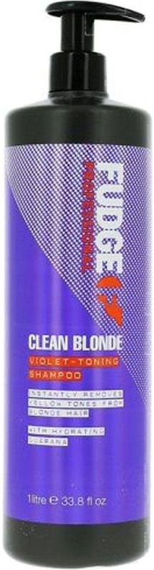 Fudge Clean Blonde zilvershampoo met pomp - 1000 ml
