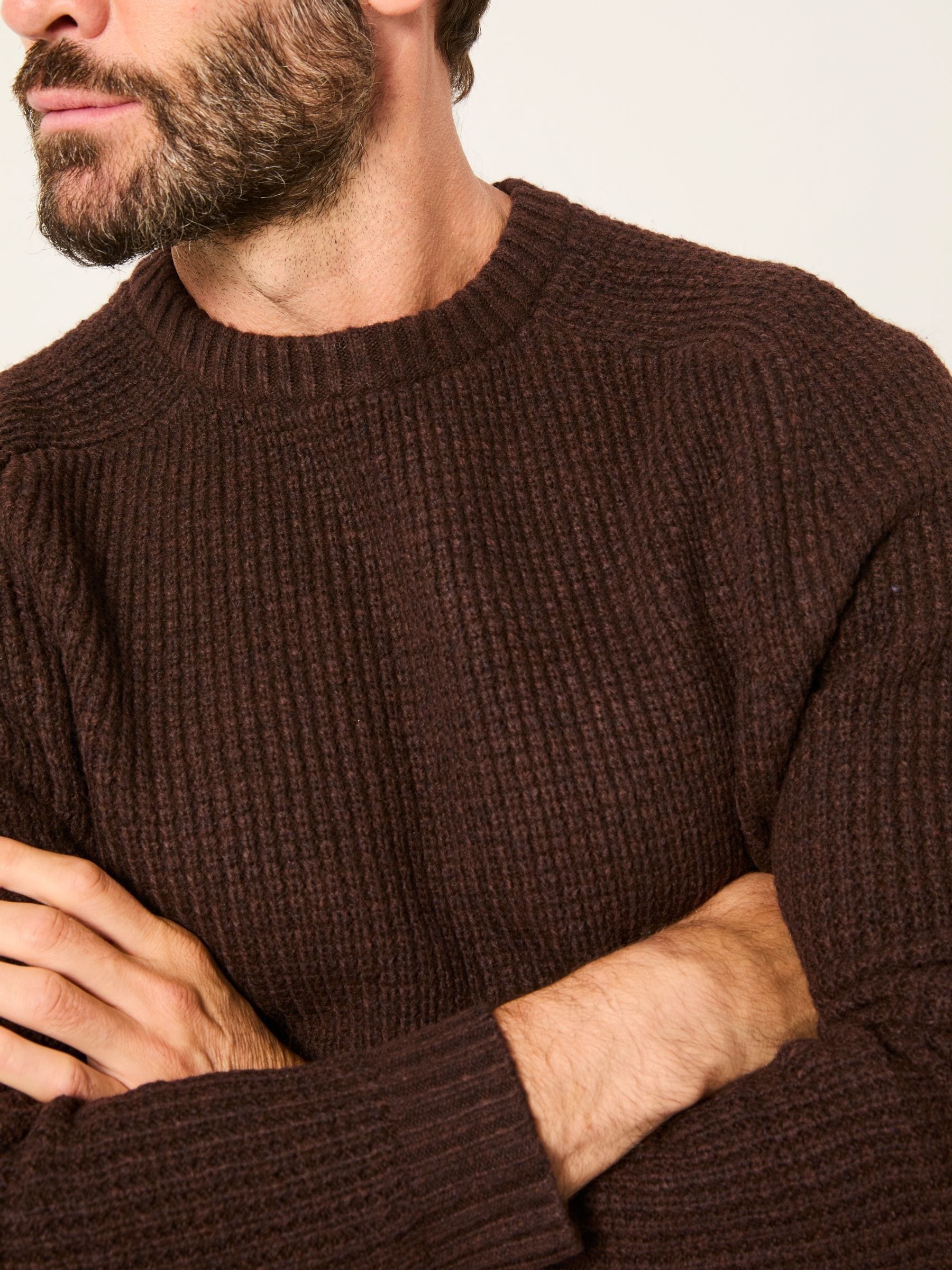 Chocoladebruin - FatFace Crew Neck Knitted Jumper