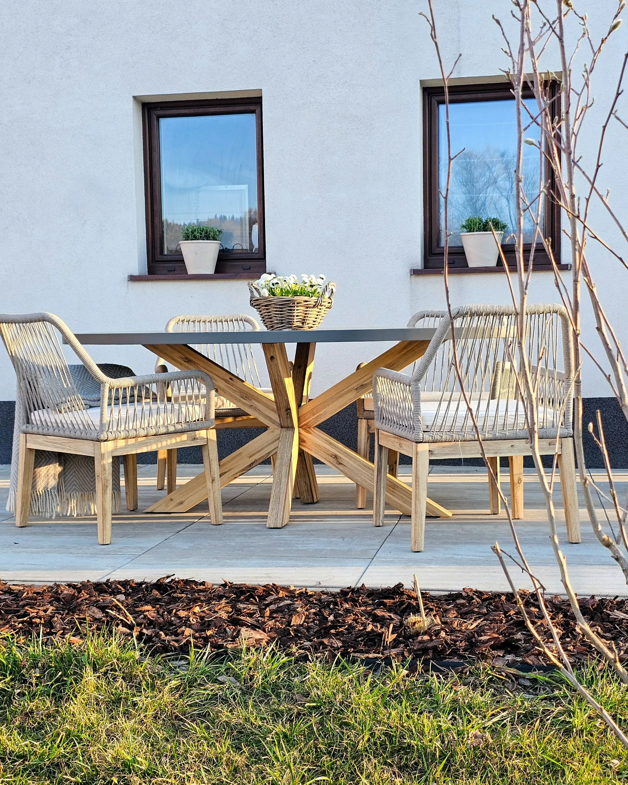 Tuinset 4-zits ORISTANO met kussens Beton Beige