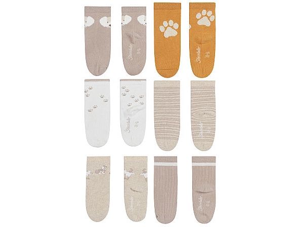 Sterntaler Socken 6er Set Hund Natur Melange Gr. 19 - 22 Socken für Kinder