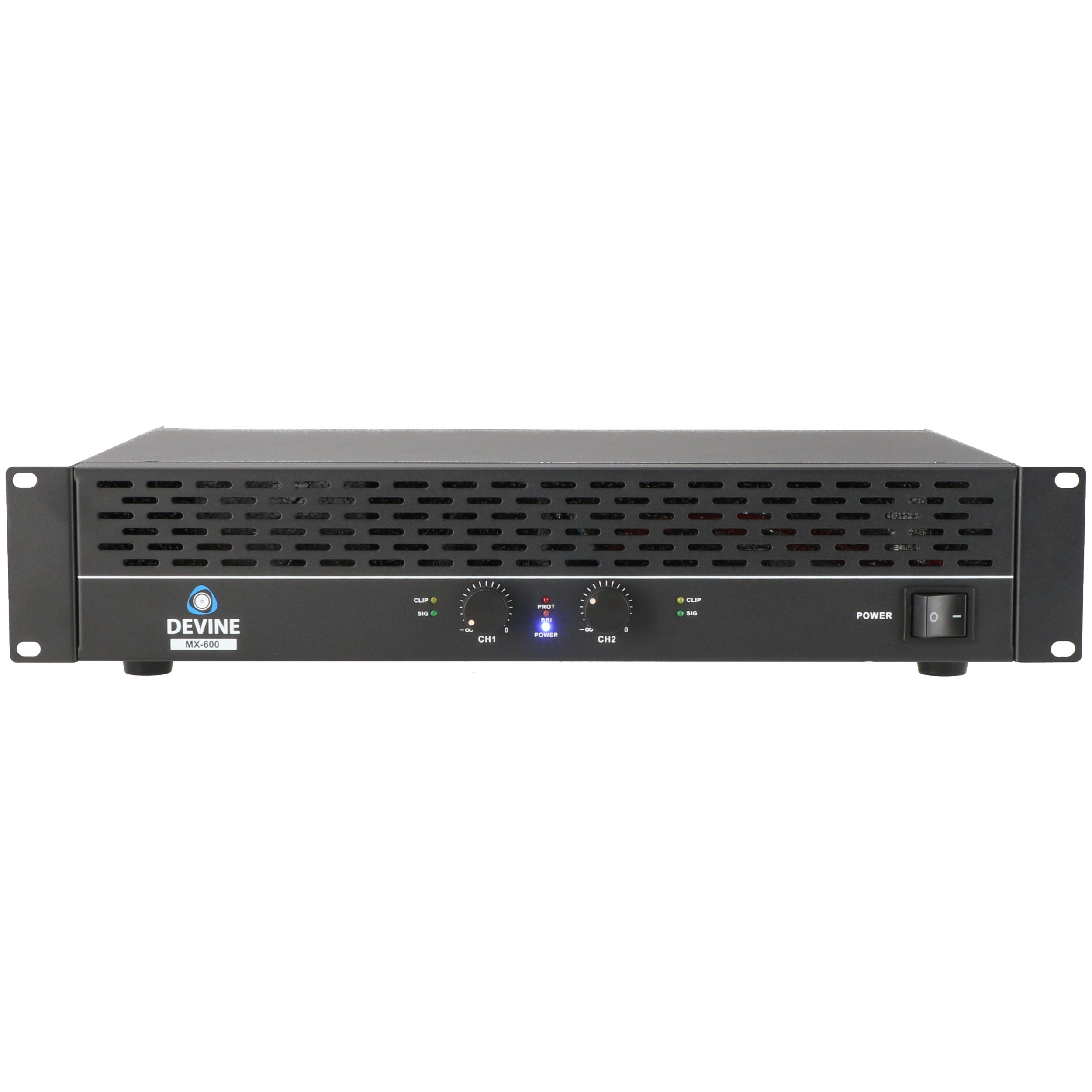 Devine MX-600 2-kanaals PA-eindversterker 2x 300W @ 8 Ohm