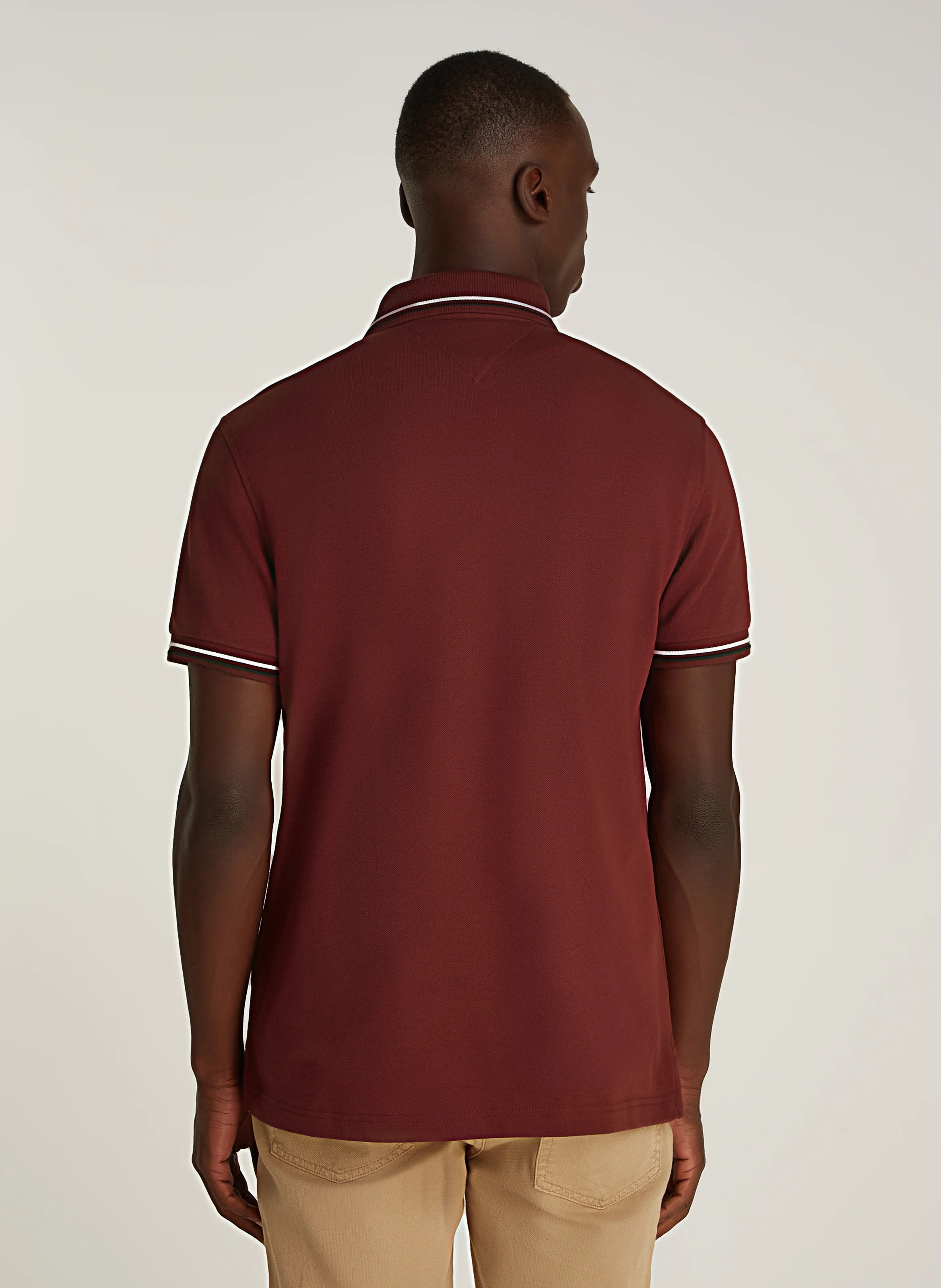 Polo droit en coton bio mélangé | Violet