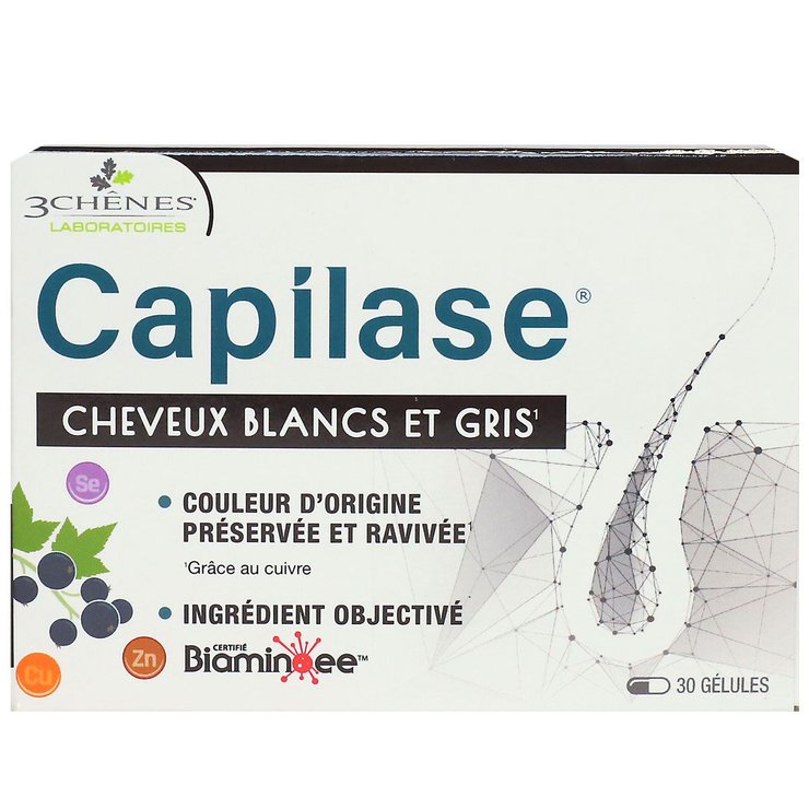 Capilase pour cheveux blancs et gris 30 capsules