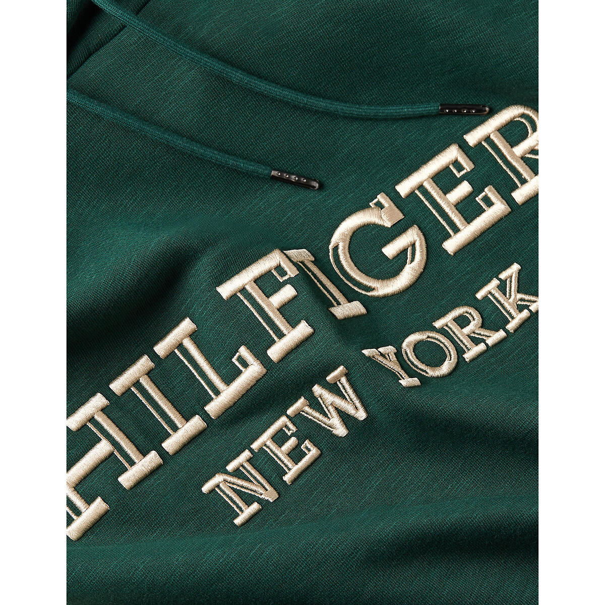 TOMMY HILFIGER<br>Moletom com capuz em blocos de cores e logotipo bordado