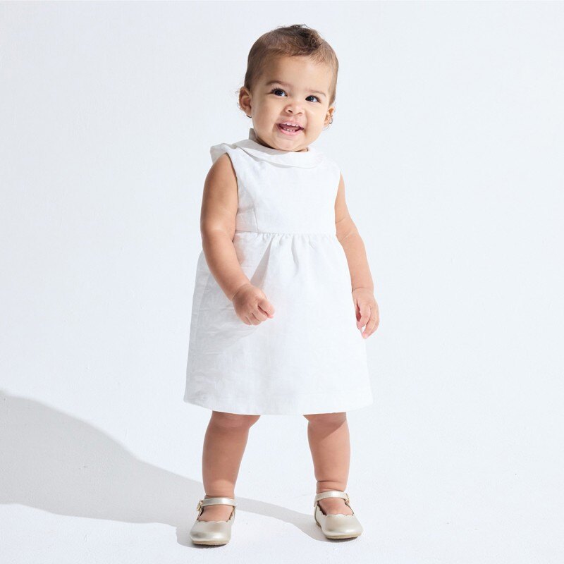 Robe de fête blanc bébé fille Blanc